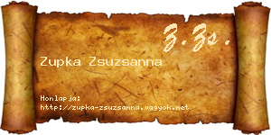 Zupka Zsuzsanna névjegykártya