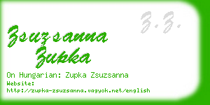 zsuzsanna zupka business card